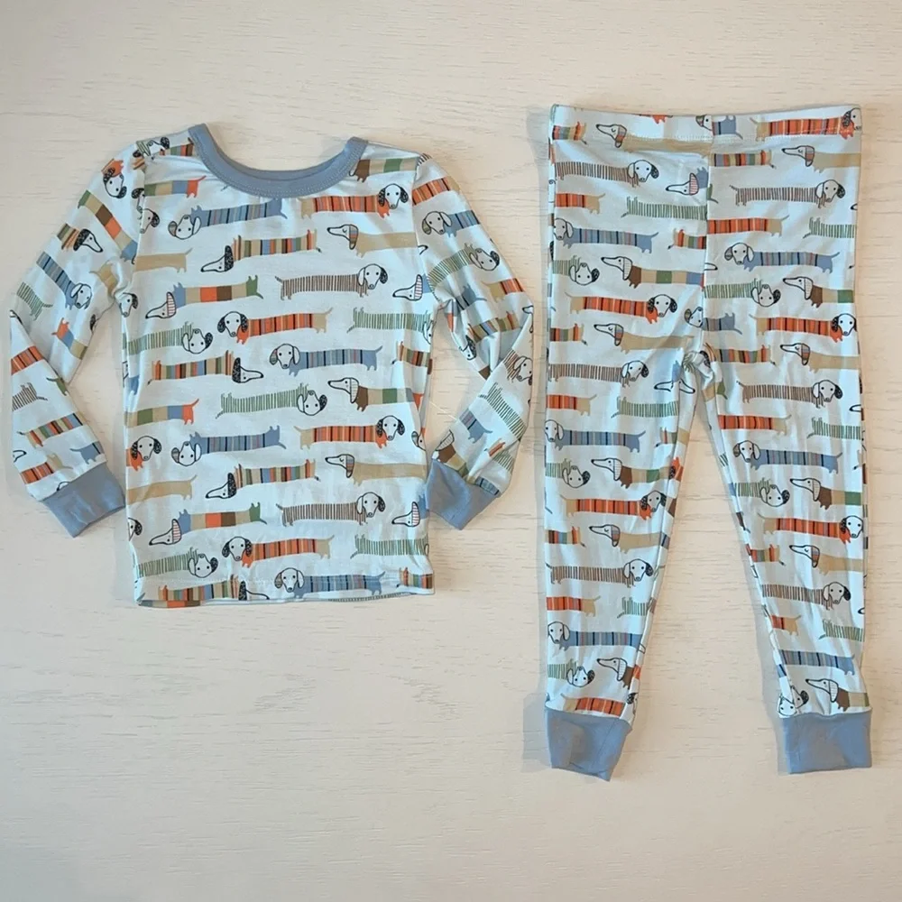 Little Me Toddler Boy Bamboo Pajamas Dachshund Dog 4T